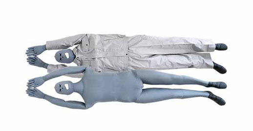 危険体感マネキン　プーリーベルト巻き込まれ衝撃体感170cmモデル