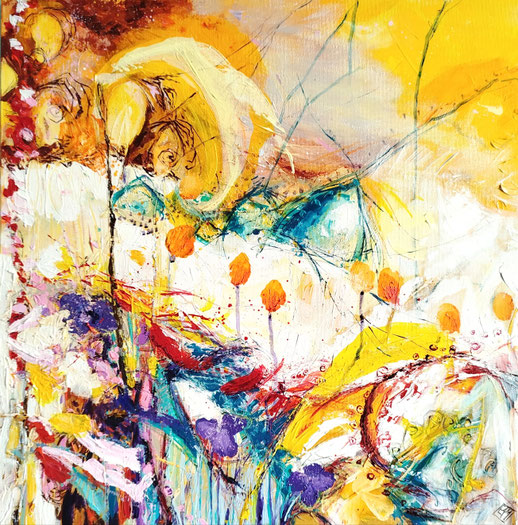 Elisabeth Augendre artiste peintre en Ariège acrylique impressionnisme jardins suspendus 29