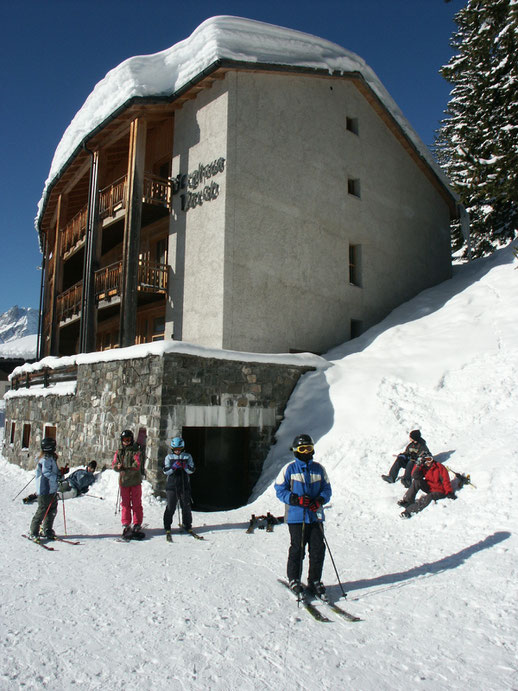 Beim Skifahren.........