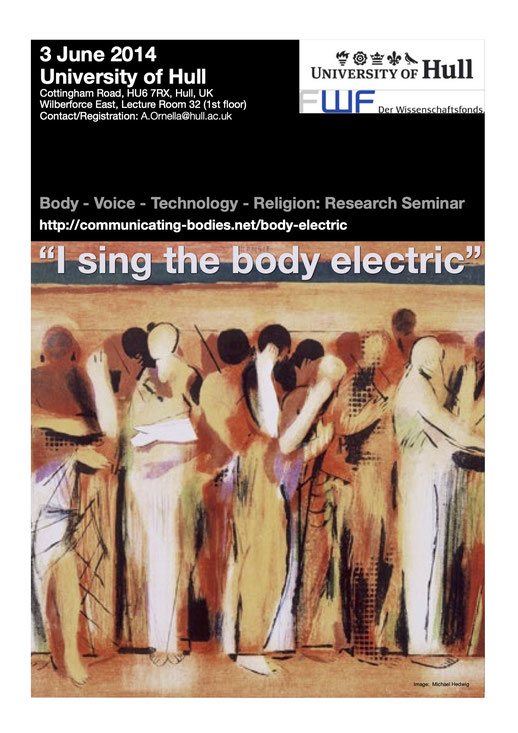 Poster: "I sing the body electric", Image: Michael Hedwig