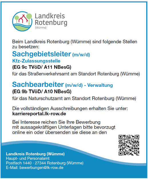 Stellenanzeige Rotenburg Wuemme 2025