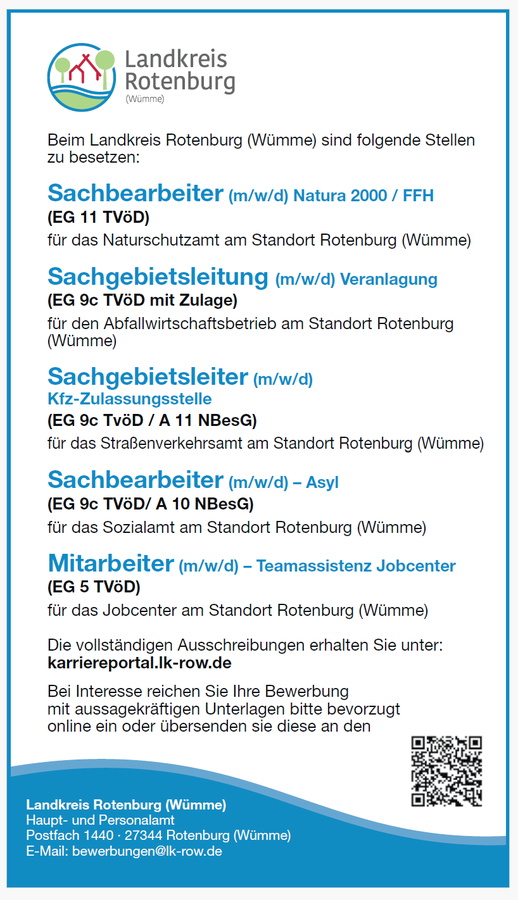 Stellenanzeige Rotenburg Wuemme 2025 43