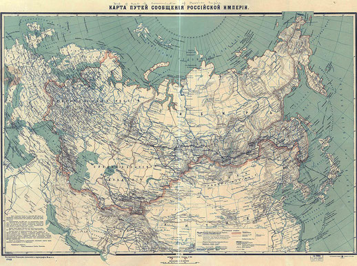 Eisenbahnnetz in Russland 1916