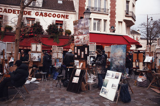 Place du Tertre, artists, Montmartre, Paris