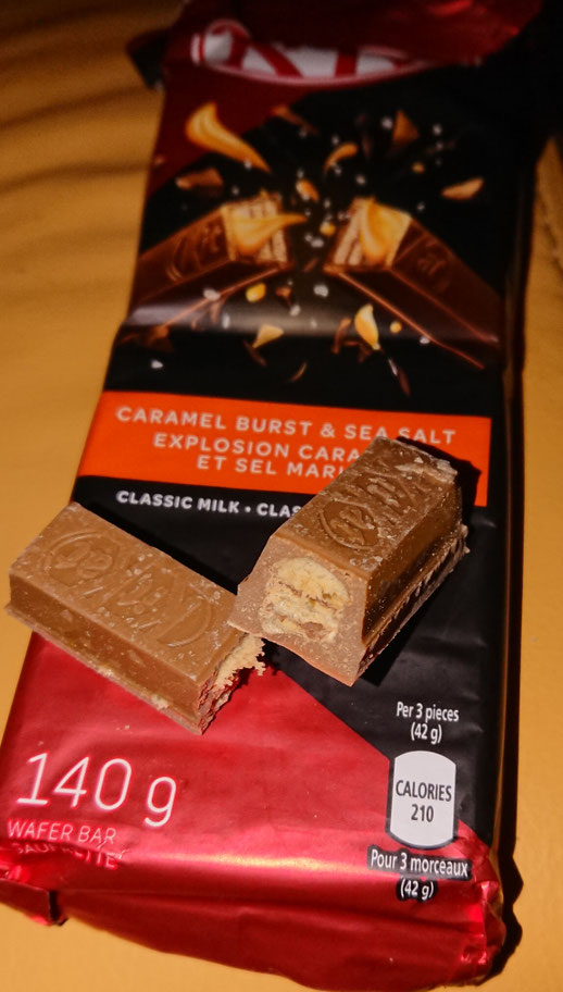 Kitkat Caramel burst & sea salt zuckerwelt im test