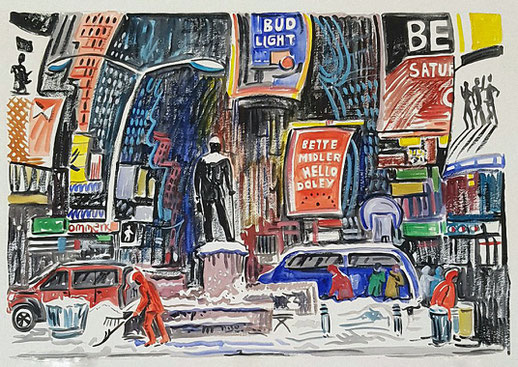 NUEVA YORK (NUEVA YORK). Acuarela sobre papel prensado. 56 x 76 x 1 cm.