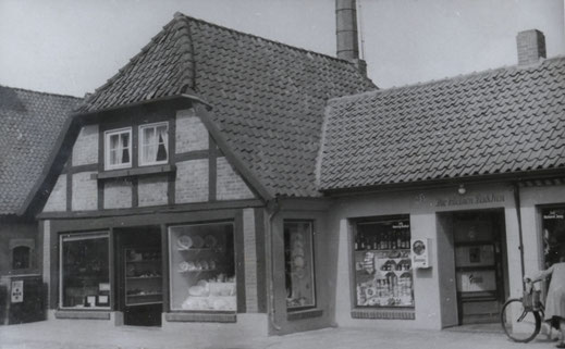 Ehemalige Lohmühle als Geschäftshaus in den 1950ern