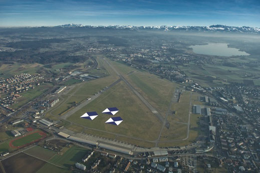 Militärflugplatz Dübendorf. Luftaufnahme von Norden | Quelle: Luftwaffe