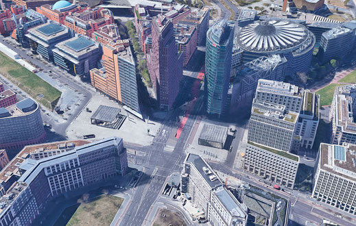 Potsdamer Platz um 2022, © Google Maps 3d