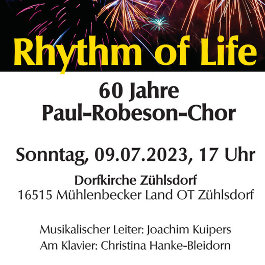 17 Uhr: Abschlusskonzert mit dem Paul-Robeson-Chor in der Dorfkirche