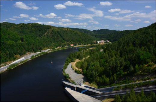 Talsperre Kamyk in Tschechien - Moldau