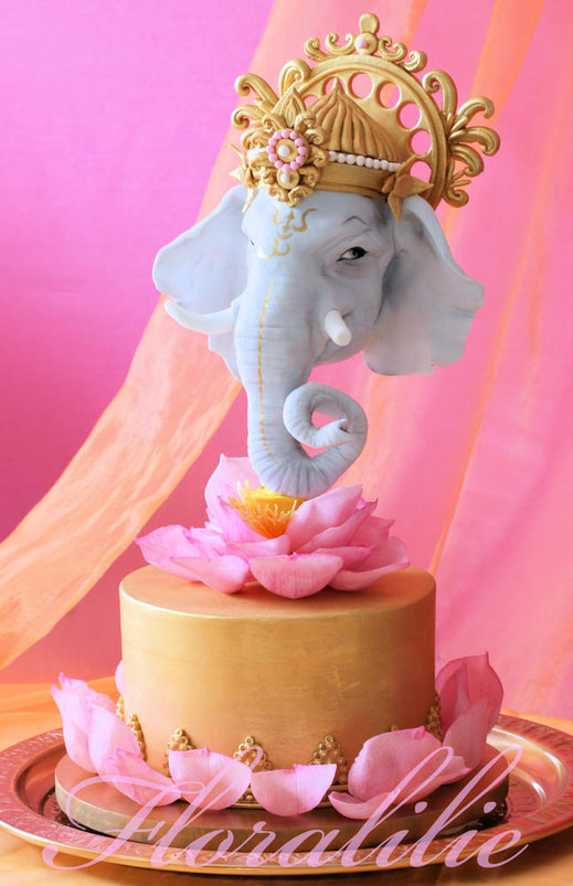 Ganesha Cake | Floralilie Sugar Art