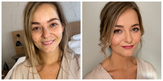 Braut Make up München Vorher Nachher