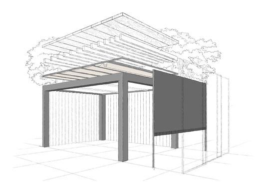 Individuell Konfiguration einer Faltdachpergola