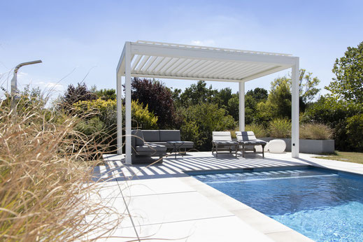 Terrassendach, Lamellendach in Pfarrkirchen, Landkeis Rottal-Inn, Niederbayern