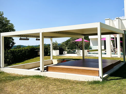 Terrassendach, Lamellendach in Deggendorf, Niederbayern