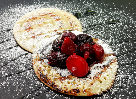 Mini Pancakes mit Obst von KommZuPotte