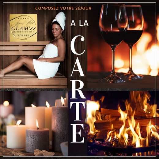 sauna, vin et cheminée : séjour d'excepion - la carte location saisonnière meublé de tourisme glam88 Vosges