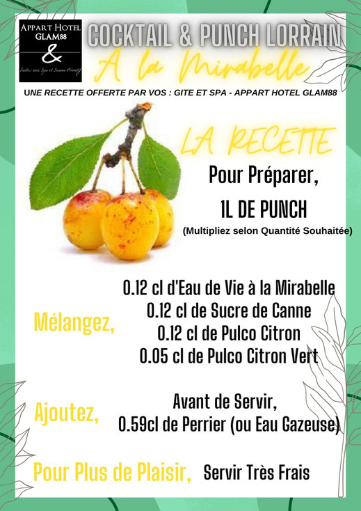 Recette Punch à la Mirablle