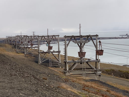 Spitzbergen, Svalbard, Islfjord, Longyearbyen, Denkmal, 