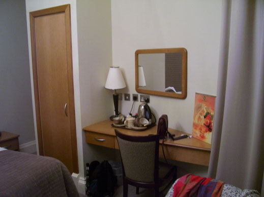 Onze kamer in het hotel. Een mooie torenkamer