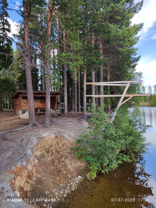 Kampplaats met sauna en zwemplank