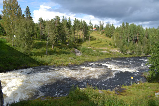 Åsanforsen, onder de stenvalvsbro