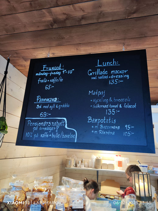 Keuze genoeg voor een warme of koude lunch of gewoon een traditionele "fika"