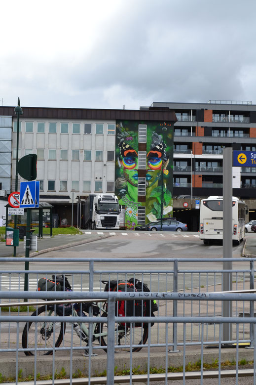 In Mo i Rana zijn 3 plaatsen met grafitty art. Dit is er ene. 