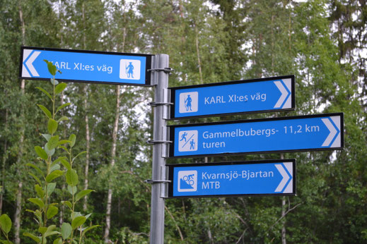 Wandelmogelijkheden startende of passerende bij de steenboogsbrug in Åsarna. 
