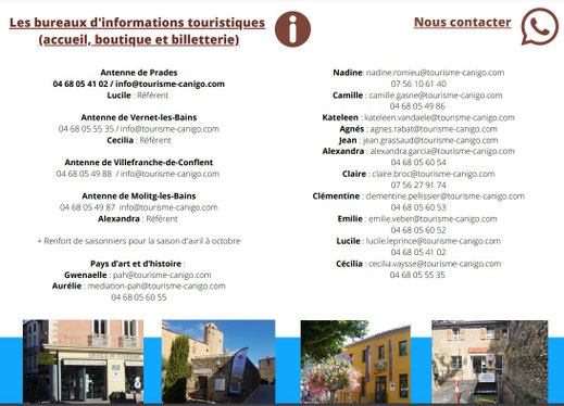coordonnées services office de tourisme conflent canigo