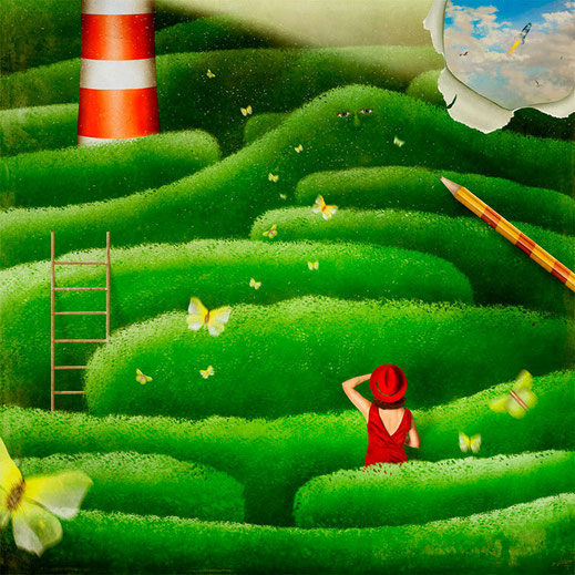 The Maze, 2025, Fotografie, digitale Zeichnung, Digitale Collage, Fotobearbeitung, 30x30cm, 50x50cm, 90x90cm