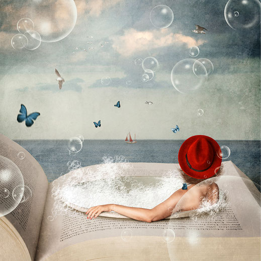 My favorite Summer Dream, 2021, FotoCollage und digitale Malerei, Limitierte Edition in 30x30cm, 50x50cm, 80x80cm