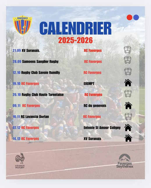 calendrier saison RCF