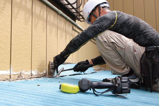 部分修理の様子｜大宮の雨漏り修理工事