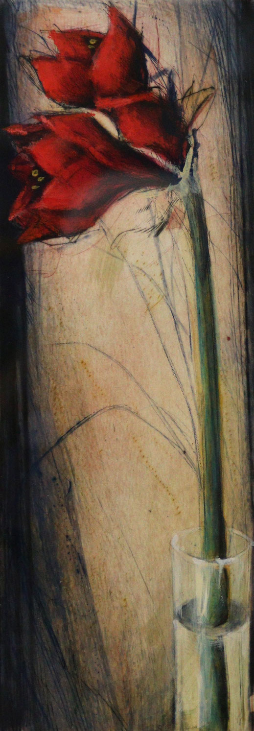 Amaryllies, (Orig. Grafik), 35 x 62 cm