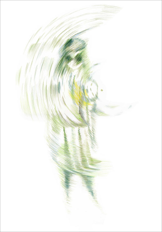 *Tita (unscharf), 2007 Buntstift auf Papier, 42 x 59,4 cm