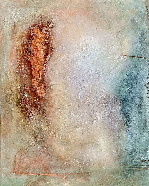 50 x 40 Sandelholz, Marmormehl, Glimmer, Gold