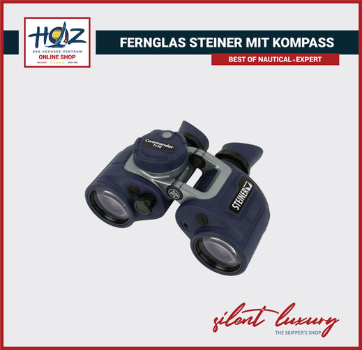 Hochwertiges Steiner Commander 7x50 Fernglas mit Kompass für Hochseesegler und Skipper – wasserdicht, robust, mit Premium-Optik.
