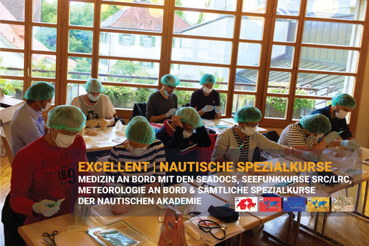 Teilnehmende im Kurs „Medizin an Bord“ der HOZ Nautischen Akademie – Spezialkurs EXCELLENT mit Seadocs und Praxistraining.