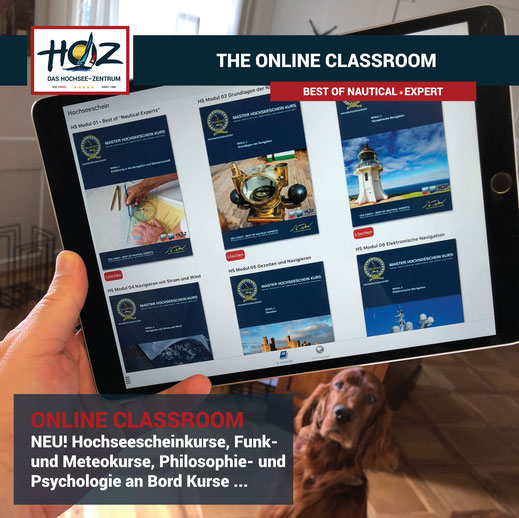 ONLINE CLASSROOM | HOZ HOCHSEEZENTRUM INTERNATIONAL | Nautische Spezialkurse | Hochseeschein Kurse online | www.hoz.swiss