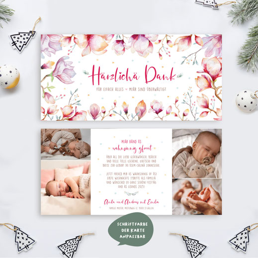 Weihnachtskarte Baby Geburtskarte Baby mit Weihnachstmotiv Babykarte kartendings.ch Schweiz