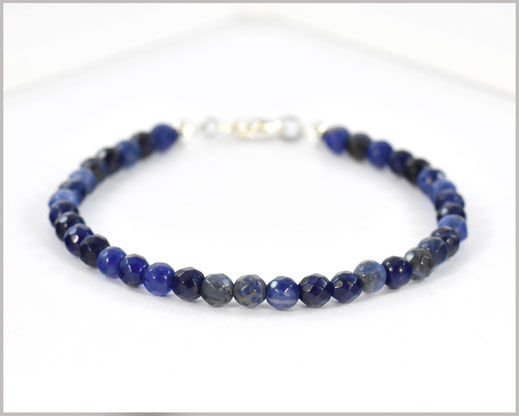 Edelsteinarmband mit Lapislazuli Mix  2 - 5 mm / 925 Silber  34,90 €