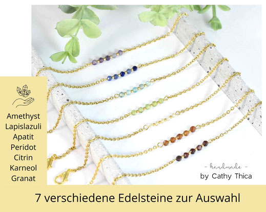 Edelstein Armband  mm mit Edelstein Deiner Wahl  ab 19,90 €