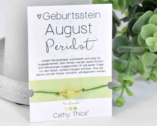 Geburtsstein August - Peridot  11,- €