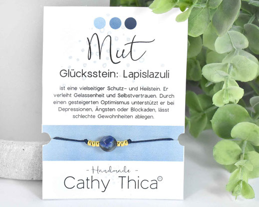 Glücksarmband mit Lapislazuli Edelstein  11,- €