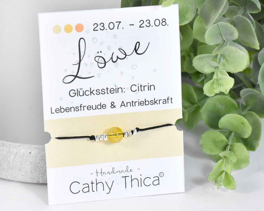 Sternzeichen Armband Löwe - Citrin  11,- €