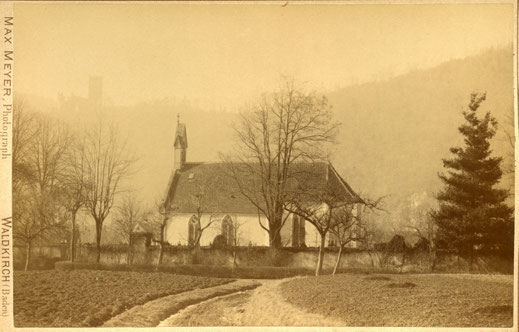 Aufnahme der Sebastiankapelle ca. 1890, vom Waldkircher Fotografen Max Meyer