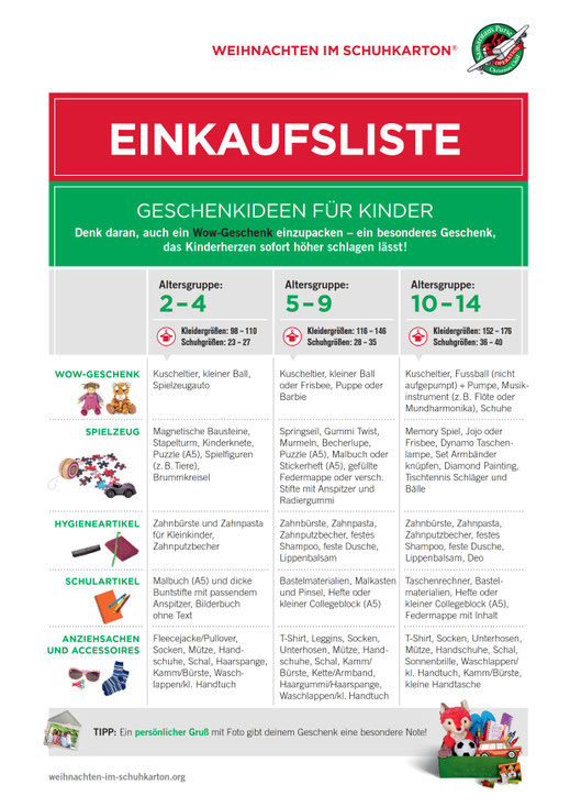 Weihnachten Im Schuhkarton Jugendarbeit Albtrauf