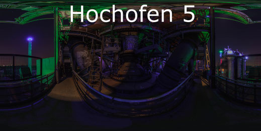 Hochofen 5, LaPaDu bei Nacht